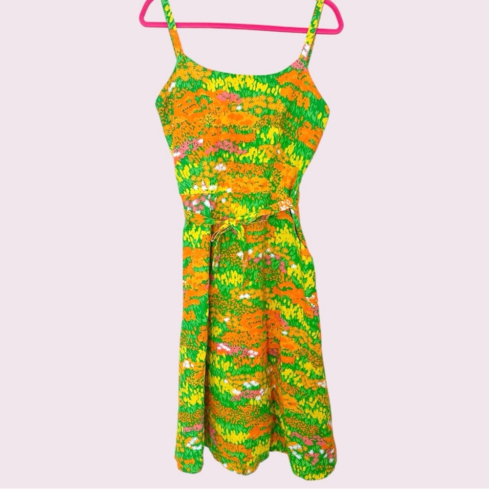 Vintage Malia Honolulu tropical wrap dress